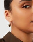 Slim Nelle Hoops Silver on model