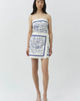 Darbie Linen Bustier Mini Dress full body front