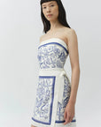 Darbie Linen Bustier Mini Dress close up side