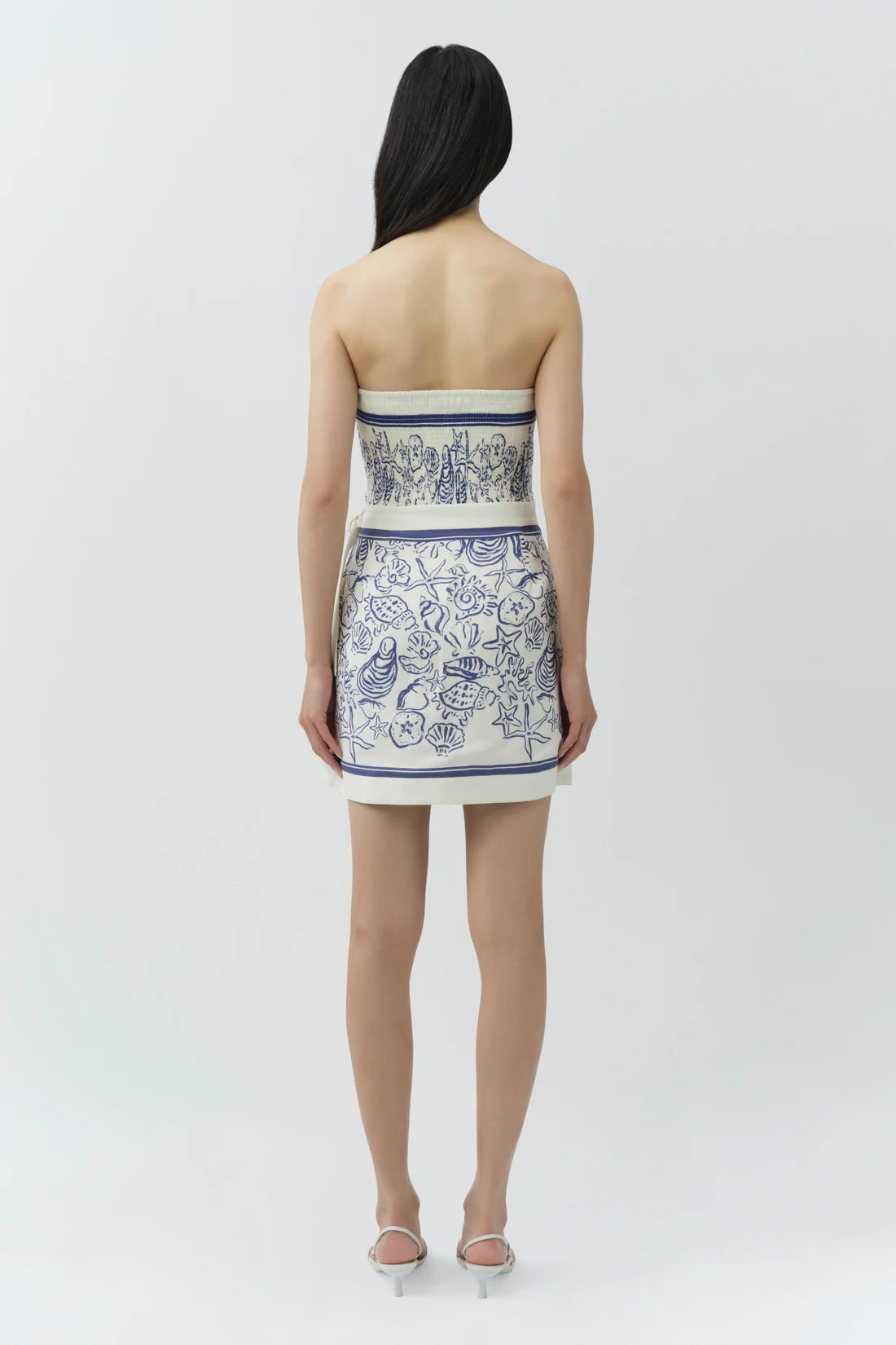 Darbie Linen Bustier Mini Dress back