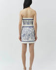 Darbie Linen Bustier Mini Dress back