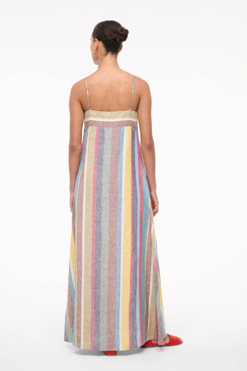 Staud Laura Linen Dress back