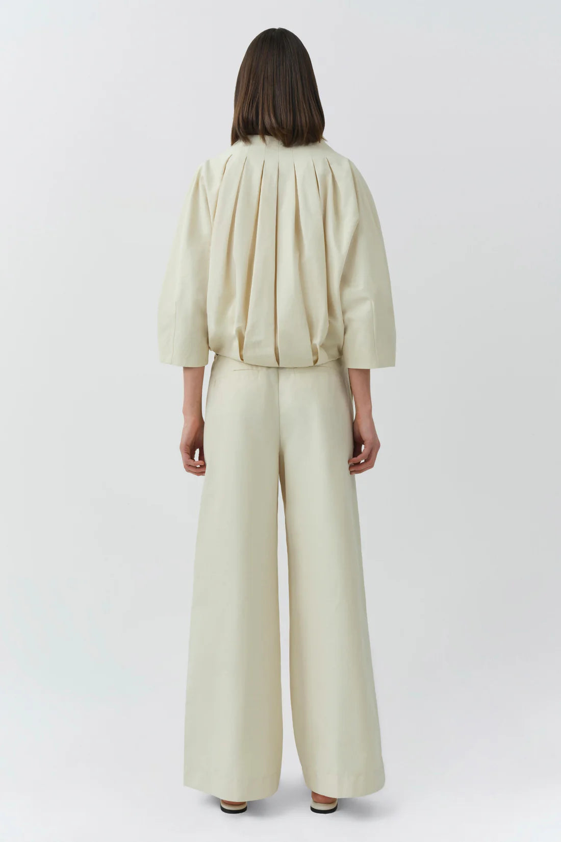 Jess Pleated Jacket full body back