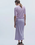 Talia Charmeuse Skirt full body back