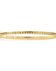 Emerald Diamond Baguette Bangle back view on white background
