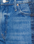 The Mid Rise Maven Bermuda Fray super close up