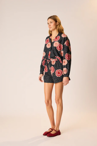 Natalie Martin Jasper Poppy Print Short full body front