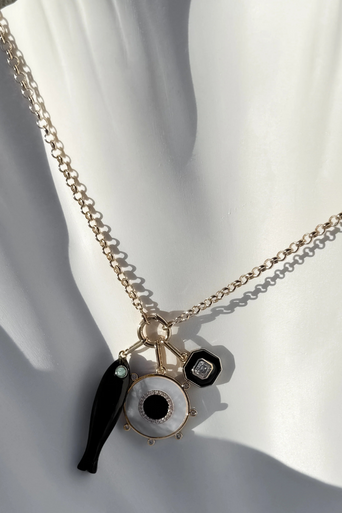 Santorini Necklace on shell