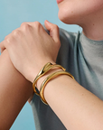 Jenny Bird Portia Bangle with other bracelet