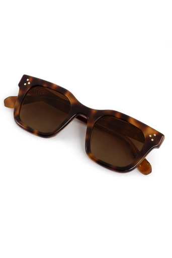 Krewe Celeste Maple and Crystal Polarized Sunglasses folded
