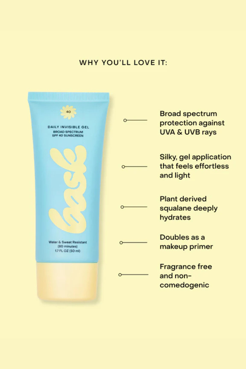 Bask SPF 40 Daily Invisible Gel Sunscreen explained