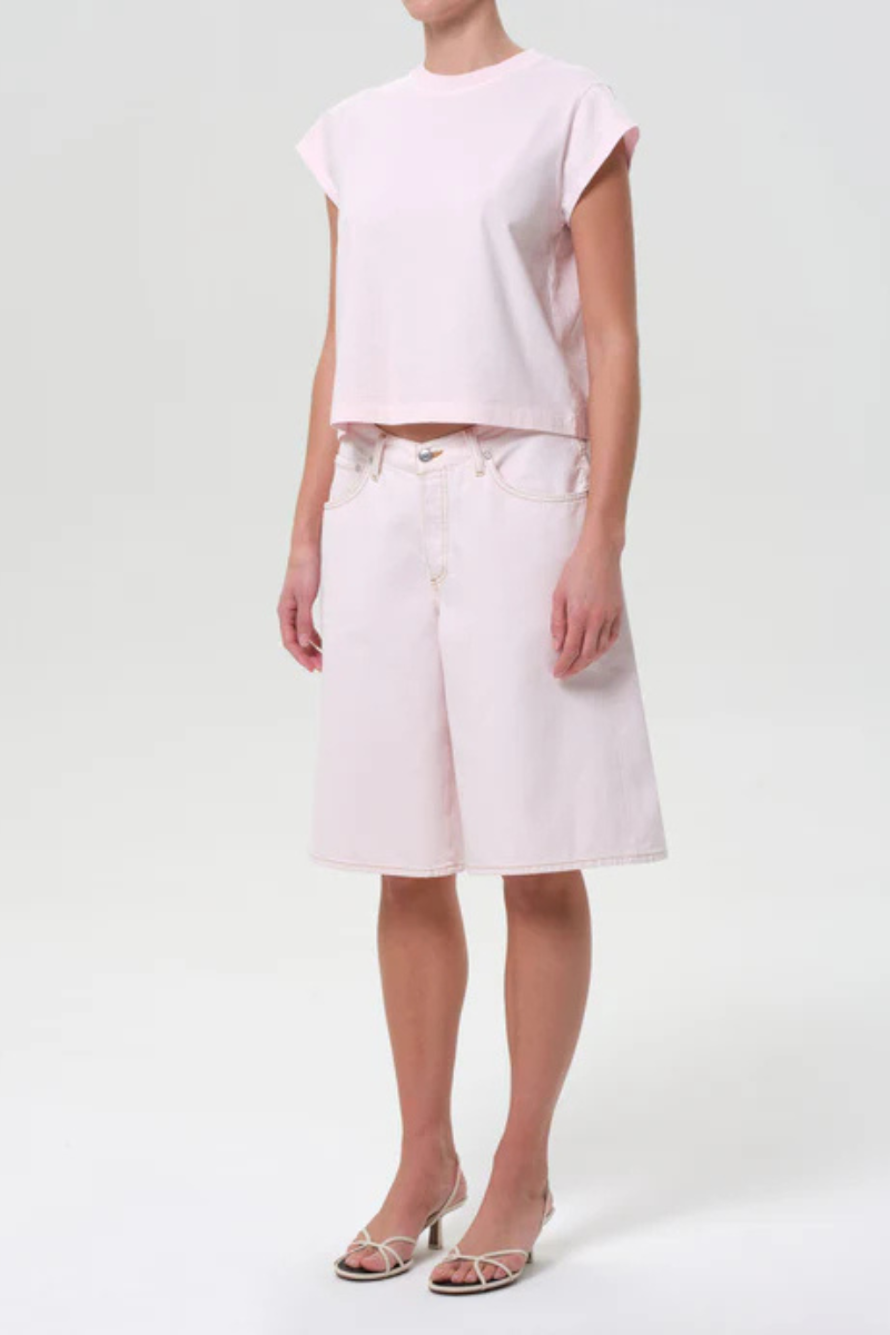 Agolde Bryce Cap Sleeve Tee Cosmos full body
