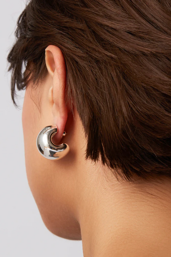 Jenny Bird Gemma Hoops Silver side/back