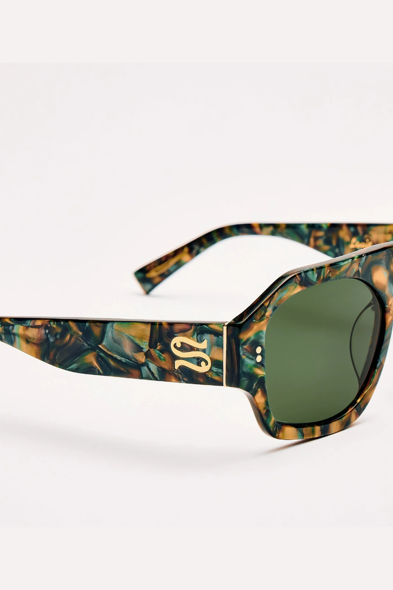 Sardine Louie Abalone Rizz Sunglasses side view close up