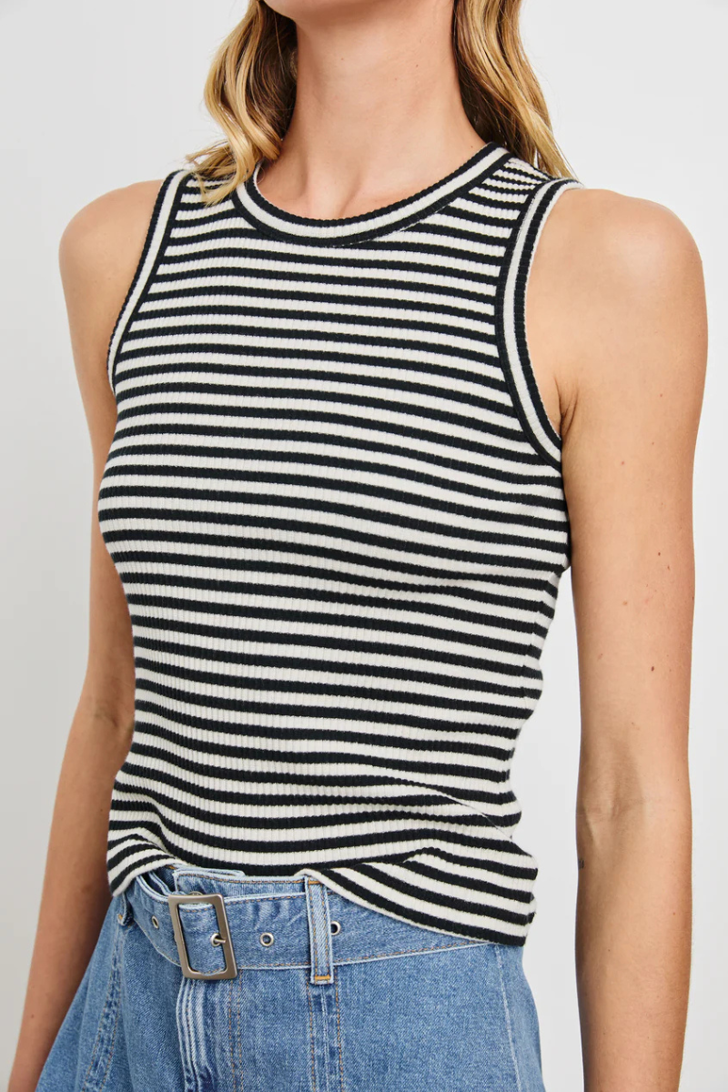 Rails Stripe Racer Tank close up