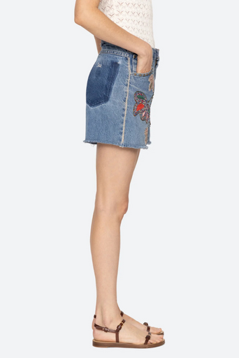 Sea Kara Beaded Denim Short side
