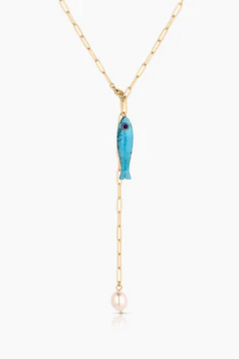 Thatch Fortuna Howlite Charm on lariat