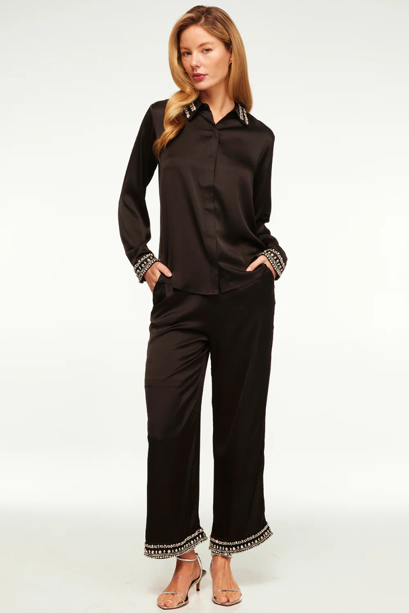 Misa Los Angeles Leia Pant front with black top