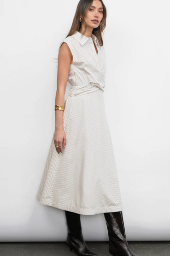 Greylin Lorena Stripe Midi Dress side
