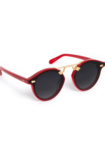 Krewe STL Nylon Cherry 18k Sunglasses side view by itself