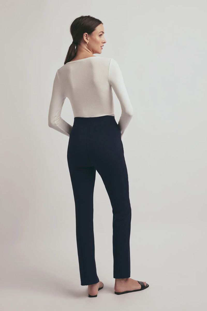 Favorite Daughter the Henley Ribbed Long Sleeve back