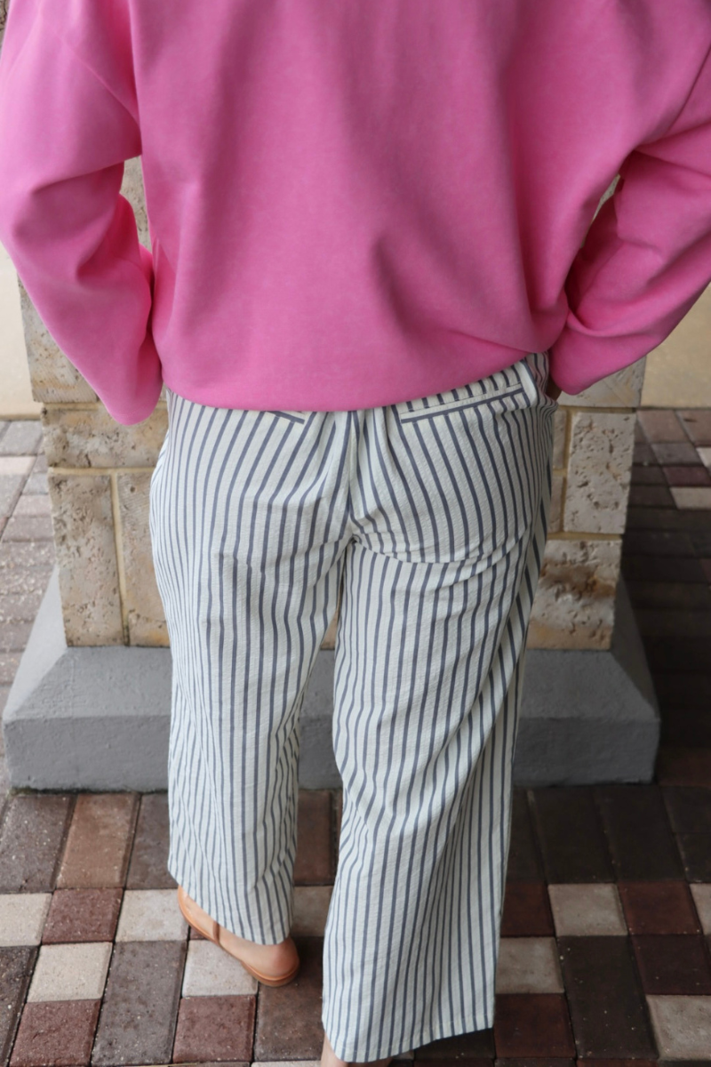 LNA Finley Pull On Stripe Pant back