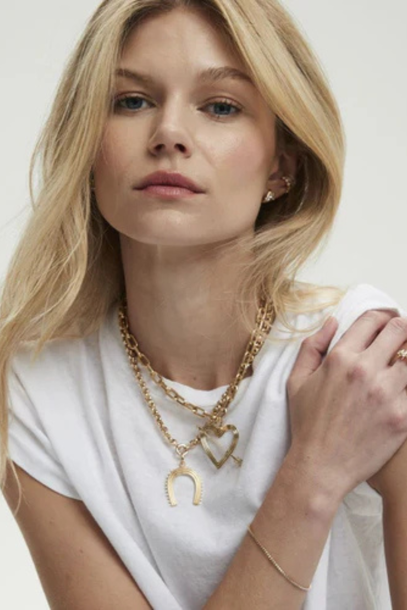 Adina Reyter 7mm 16" Italian Chain Necklace on model