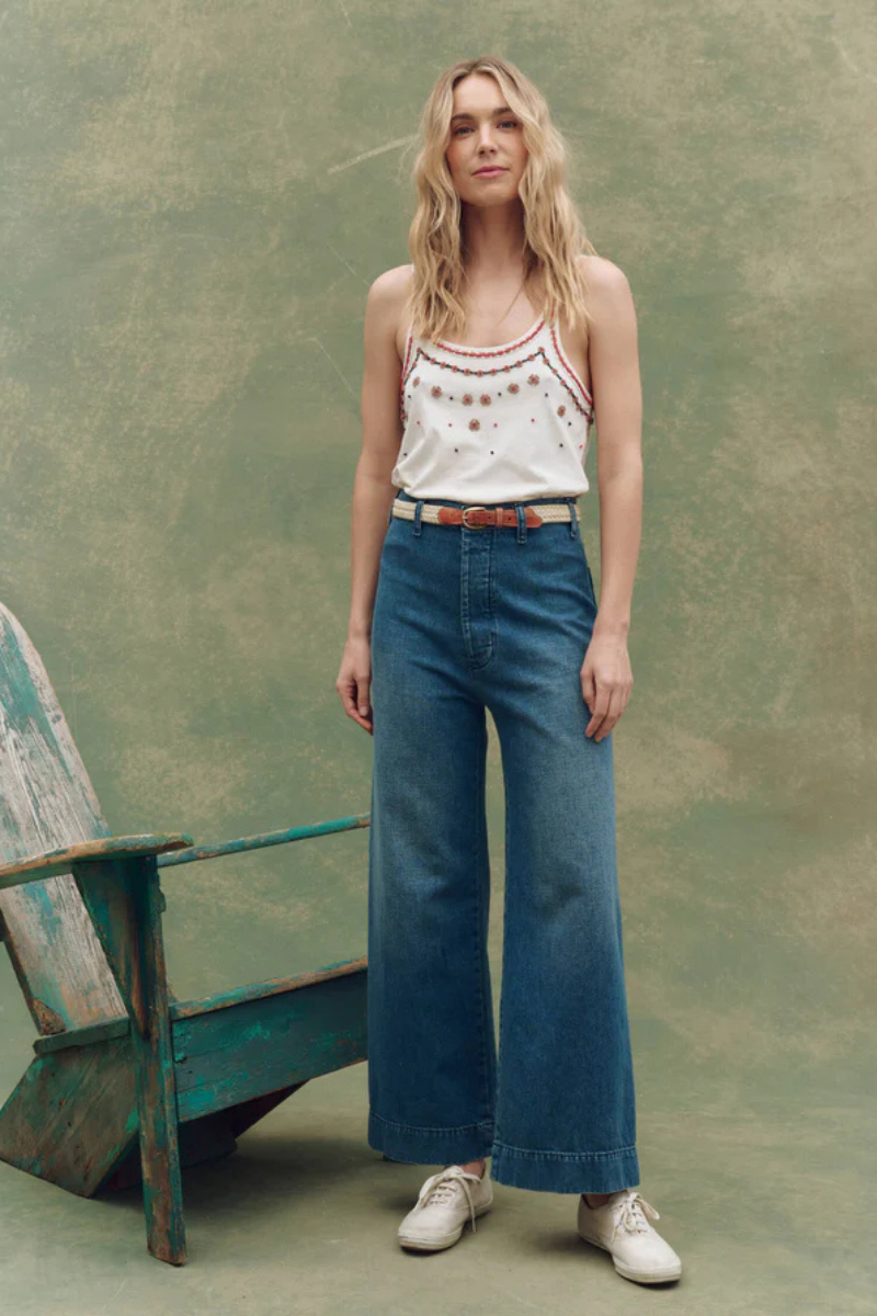 The Great the Beaded Slim Tank full body