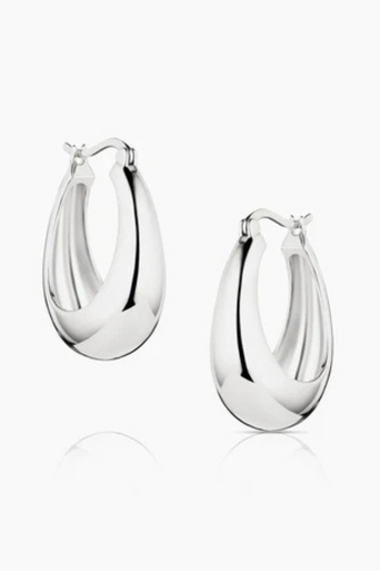 Thatch Lumi Hoop Earring Rhodium by itself