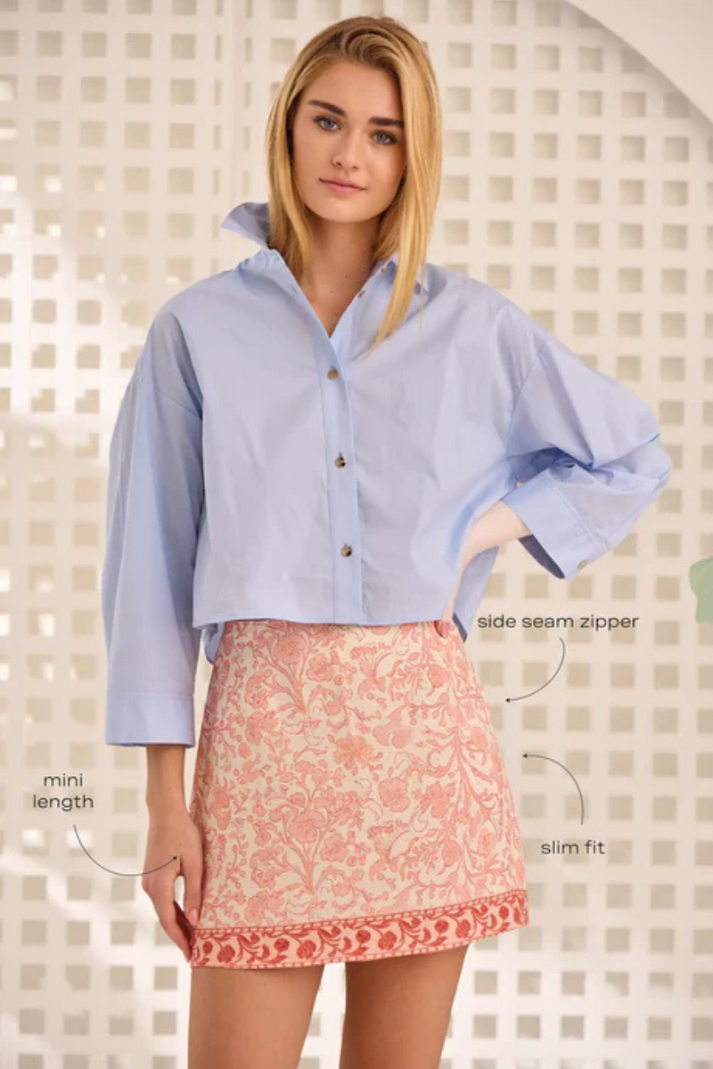 Hunter Bell Vivian Mini Skirt with button top