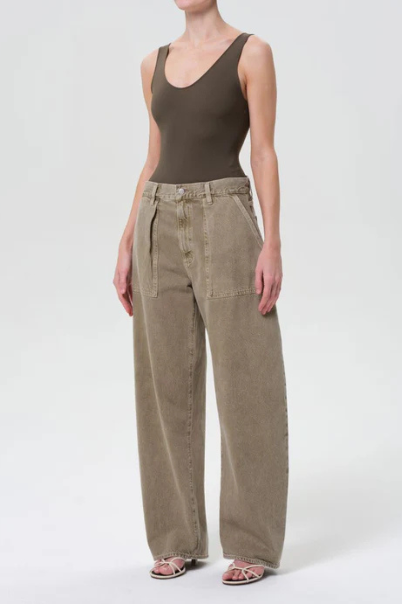 Agolde Tora Tank Bodysuit Grove full body