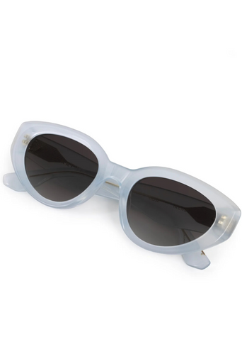 Krewe Irene Powder Blue Sunglasses folded