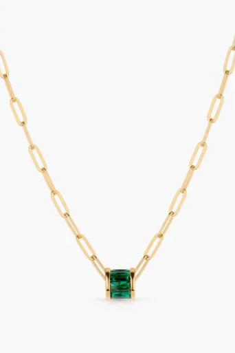 Thatch Delphin Green Bead Charm on basic chain