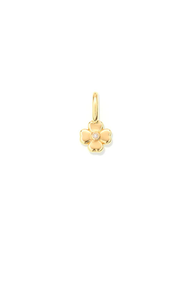 Adina Reyter Diamond Clover Mini Bead Charm alone