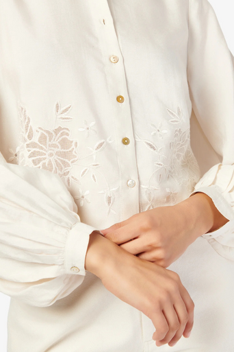 Cami NYC Rhonda Blouse closeup cuffs