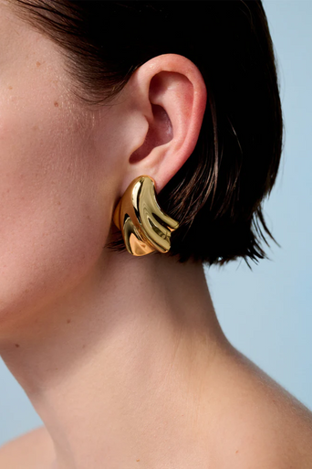 Jenny Bird Lydia Earrings close up on ear