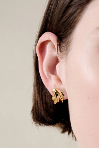 Jenny Bird Zoe Earrings close up on ear
