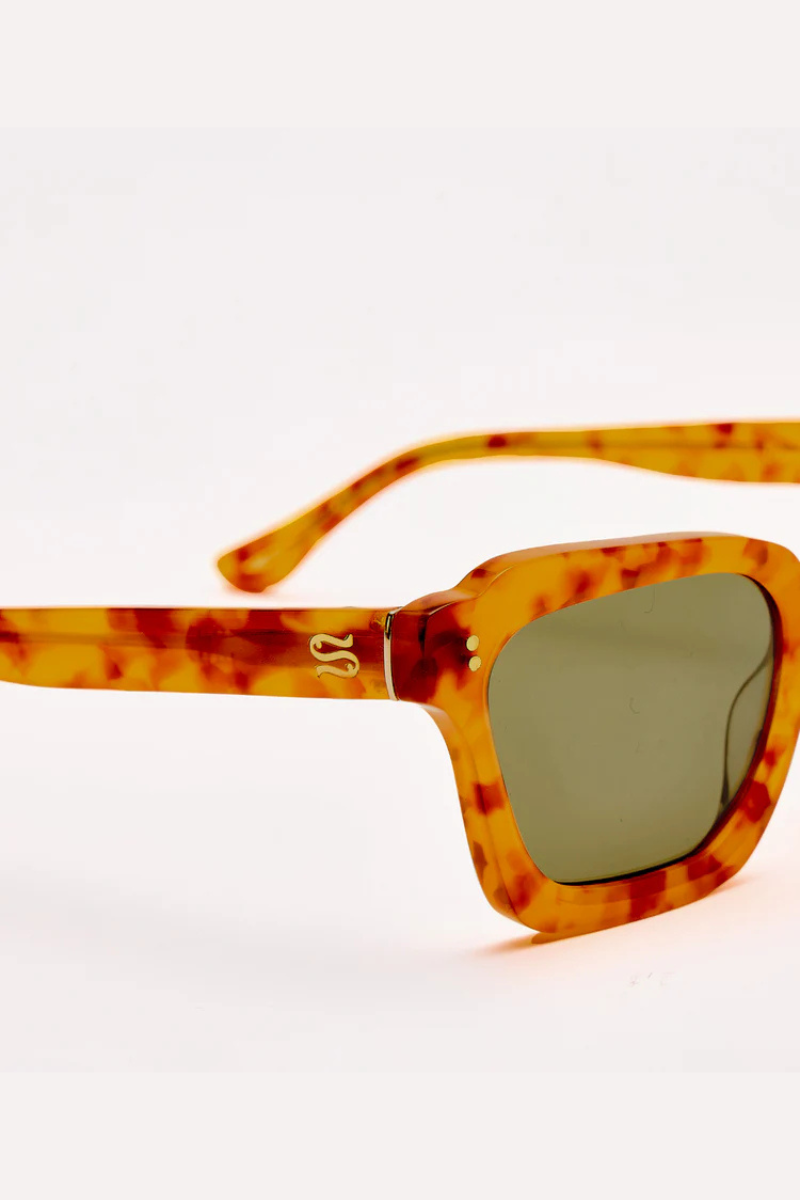 Sardine Demi Oh Honey Sunglasses close up logo