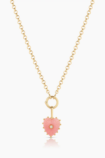 Thatch Isabel Pink Opal Charm on rolo with charm clip