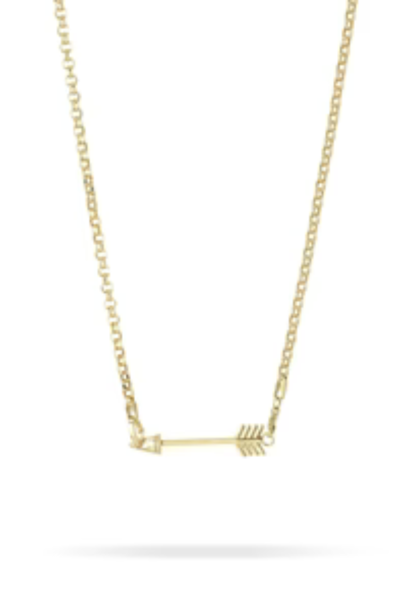 Adina Reyter Mini Diamond Arrow Hinged Charm on rolo chain
