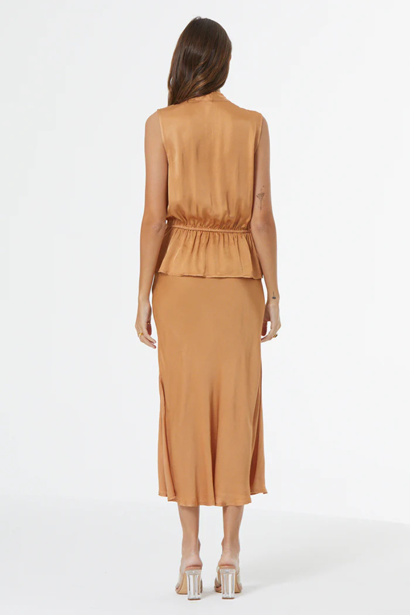 YFB Felicity Midi Skirt in Sunbaked back