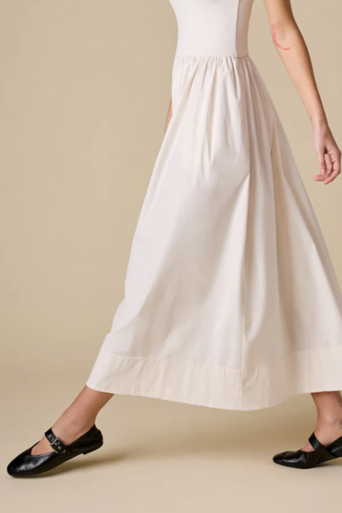 Sold Out the Rsvp Dress in Cream skirt detail