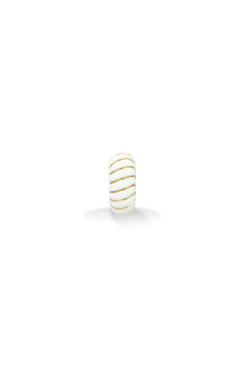 Adina Reyter White Ceramic Wave Big Bead by itself