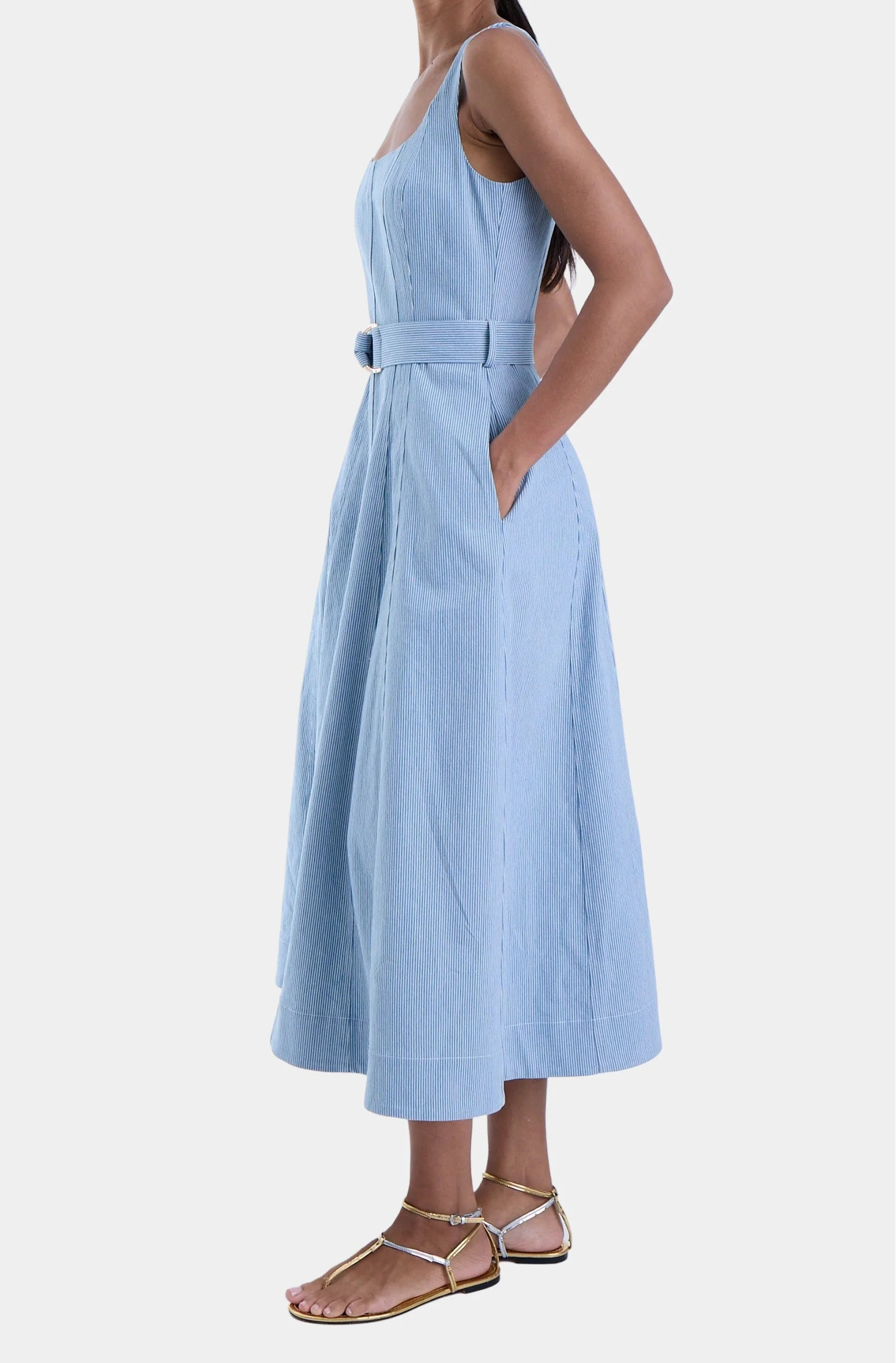 Lilliana Denim Maxi Dress side