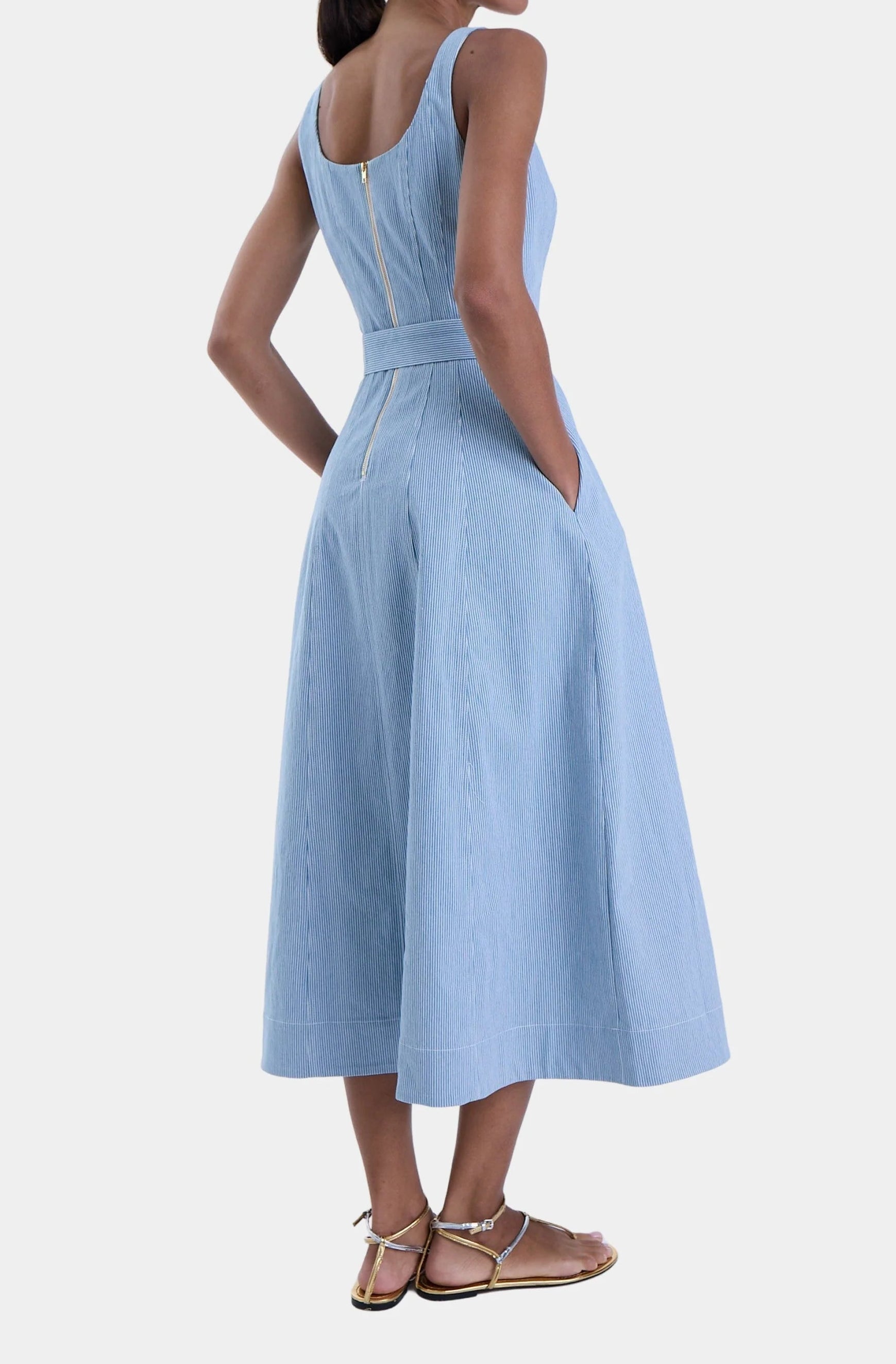 Lilliana Denim Maxi Dress back