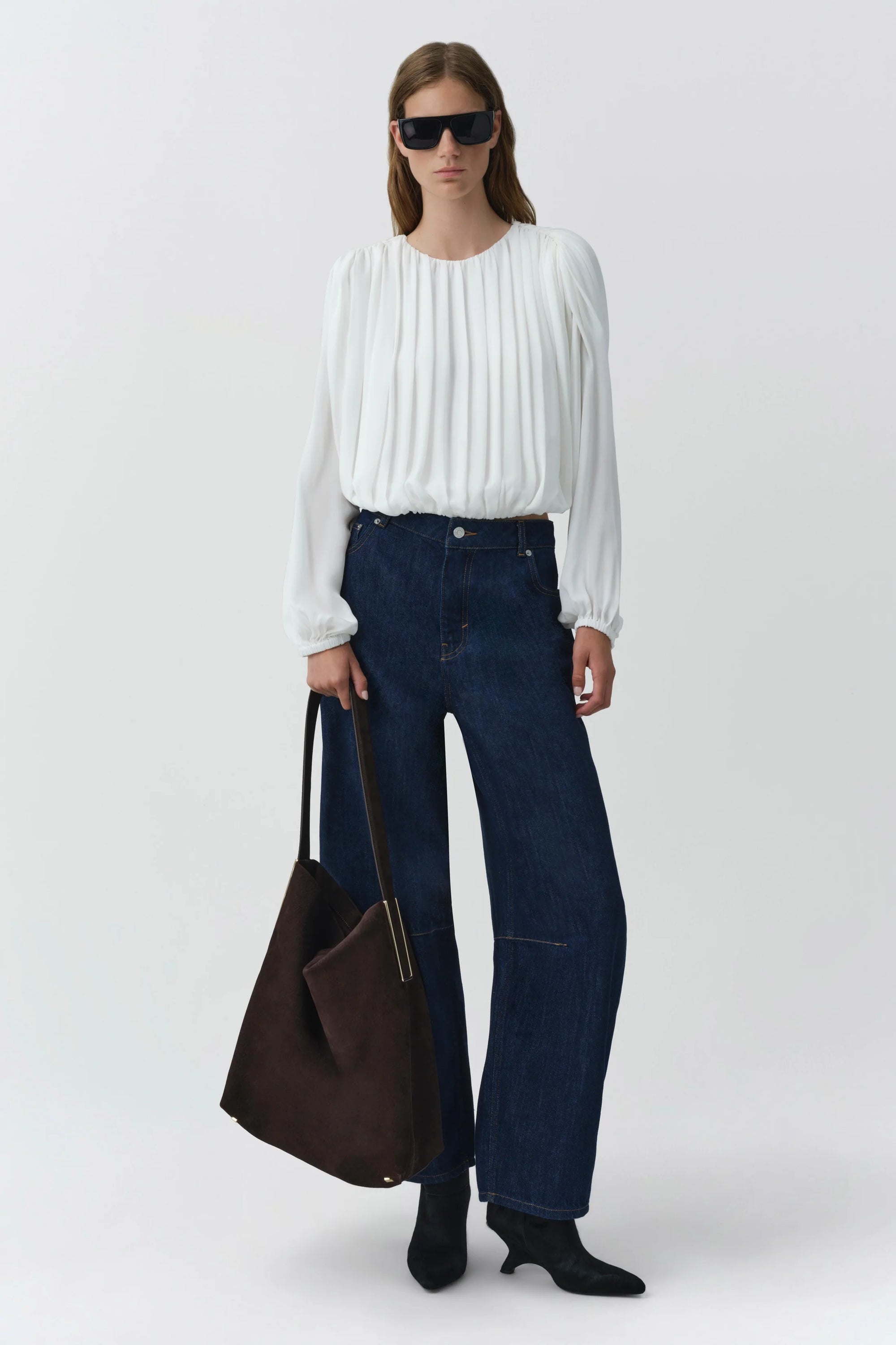 Frida Silk Georgette Top full body front