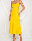 Erica Midi Dress full body front view of model with hand on hip