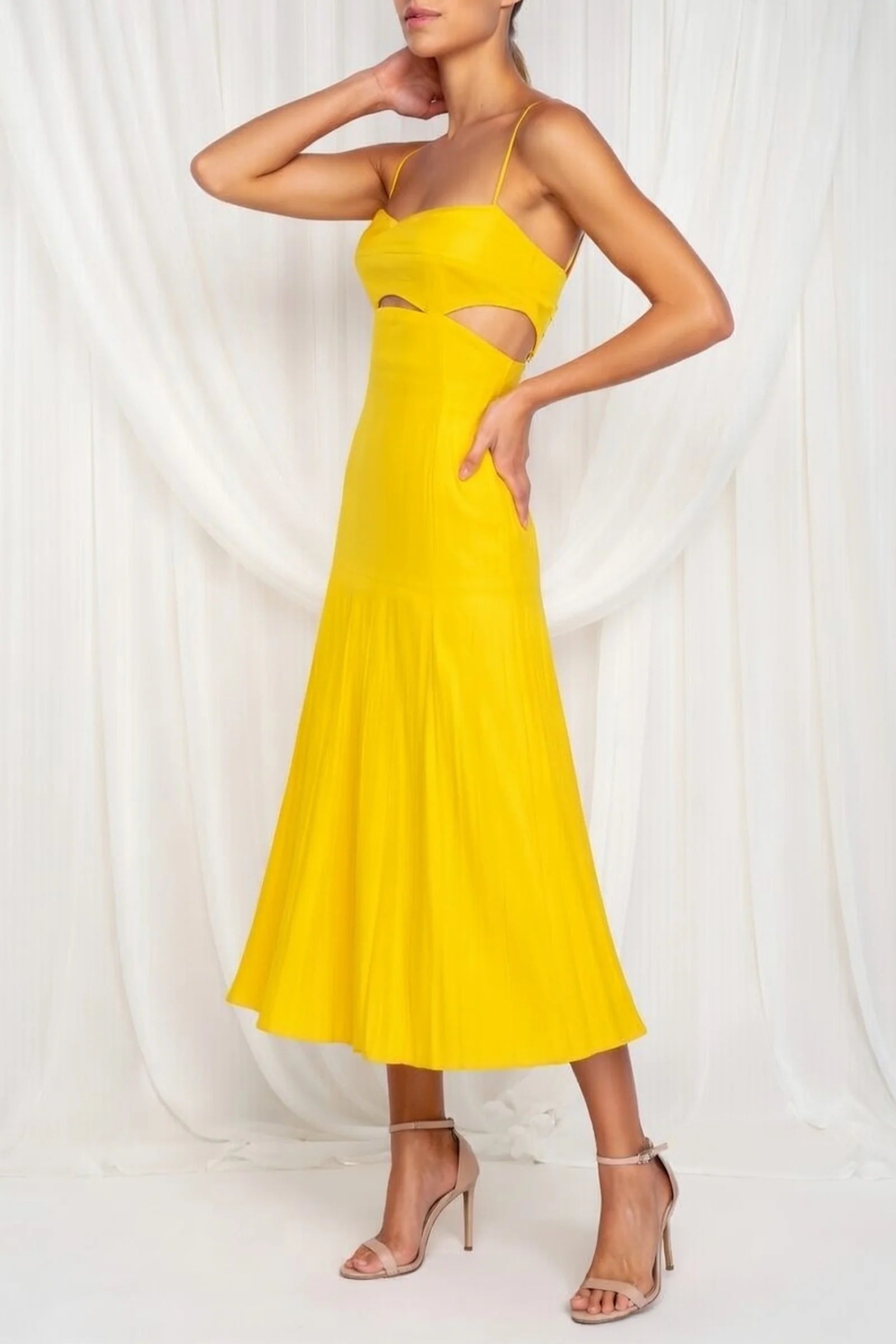 Erica Midi Dress full body side view