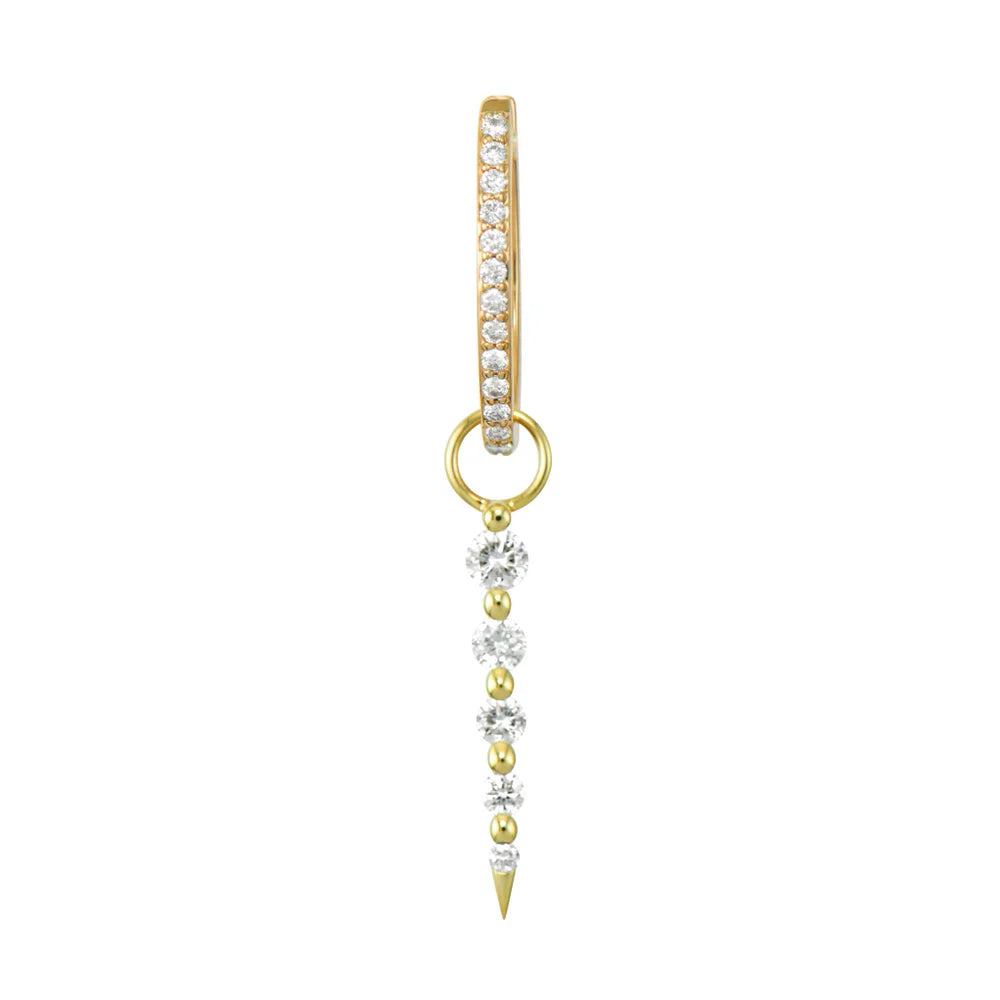 Single Large Sari Dagger Charm front view on white background