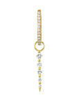 Single Large Sari Dagger Charm front view on white background